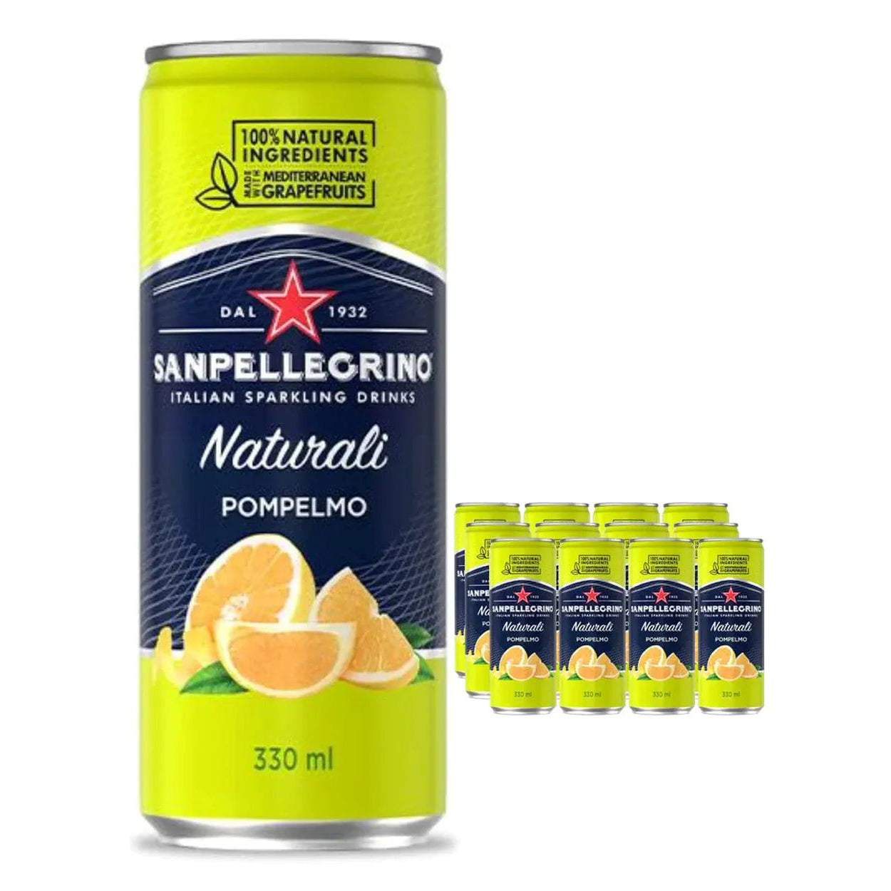 San Pellegrino Pompelmo (Grapefruit) 12 x 330ml Cans (N021590)