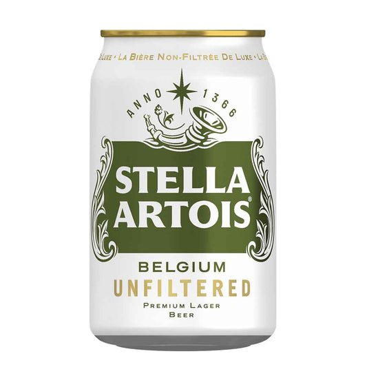 Stella Artois Premium Unfiltered Lager 24x 330ml Cans