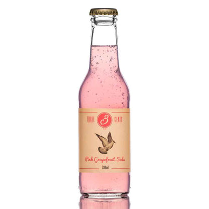 Three Cents Pink Grapefruit Soda 24x 200ml